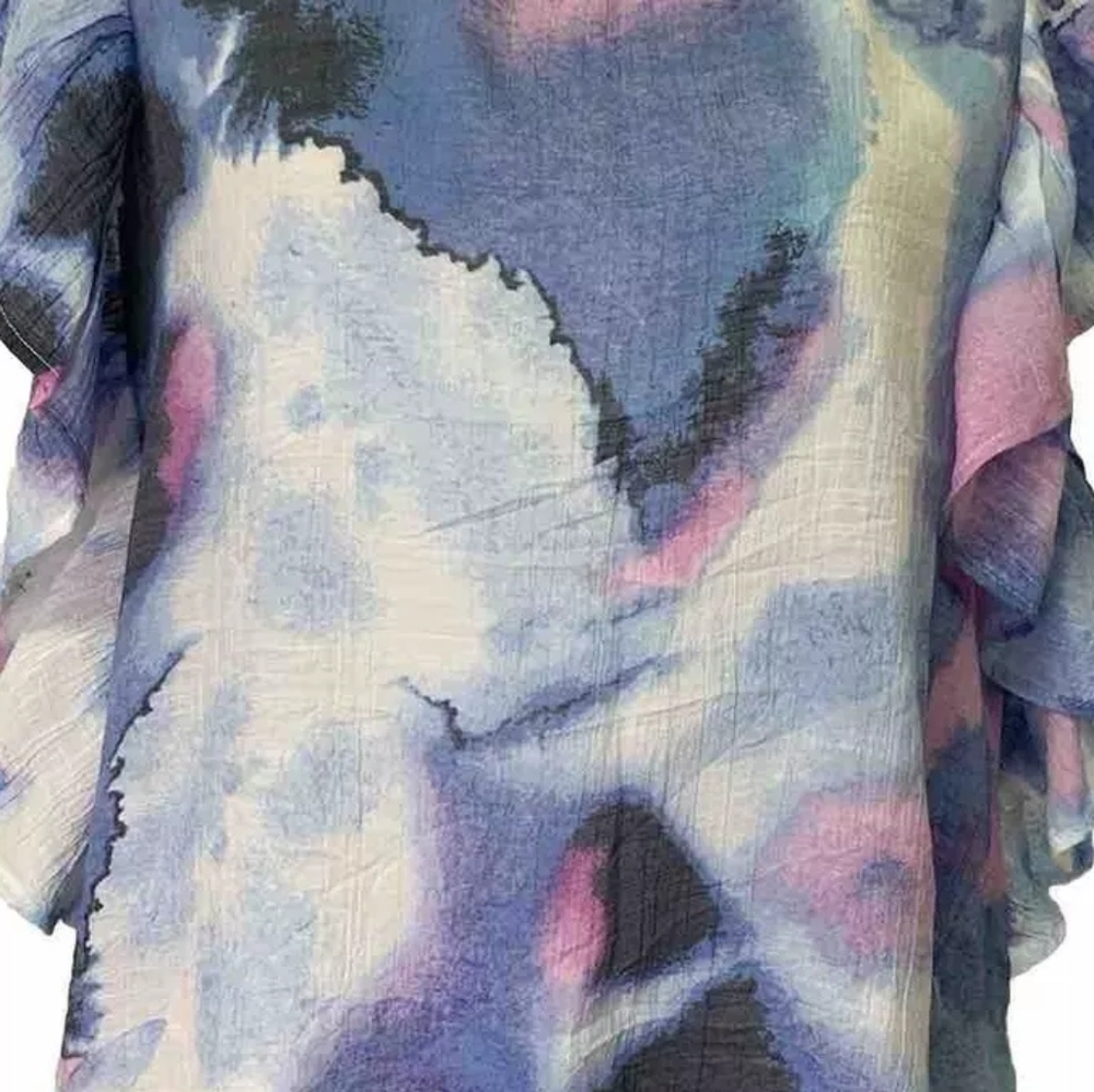 NWT Zac & Rachel Tie Dye Ruffle Top - Picture 5 of 9
